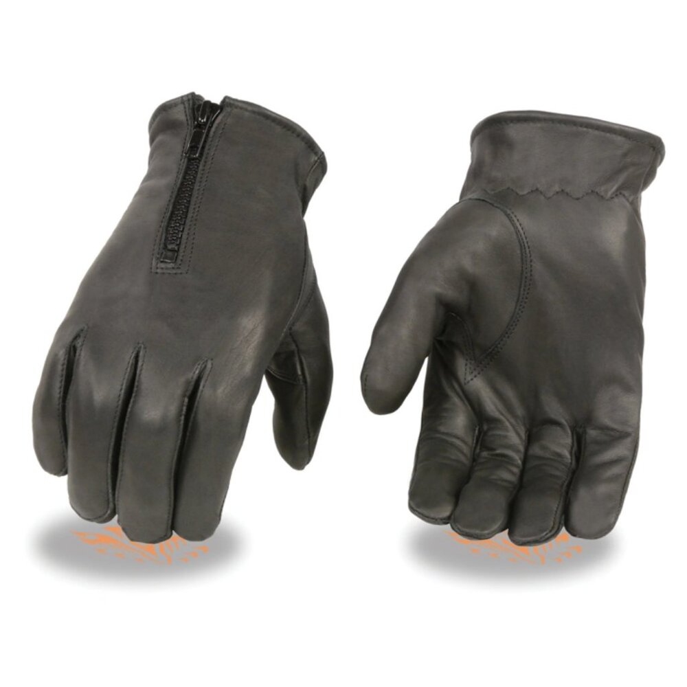 NWT Hot Leathers Men's Driving Gloves Black Leather GVM1007